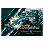 Miami Dolphins House Flag Customized Diagonal Stripes Aqua Best Selling