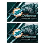 Miami Dolphins House Flag Customized Diagonal Stripes Aqua Best Selling