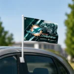Miami Dolphins House Flag Customized Diagonal Stripes Aqua Best Selling