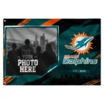 Miami Dolphins House Flag Personalized Framed Photo Aqua Black Best Selling