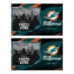 Miami Dolphins House Flag Personalized Framed Photo Aqua Black Best Selling
