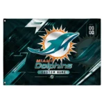 Miami Dolphins House Flag Personalized Speed Slashes Aqua Best Selling