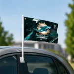 Miami Dolphins House Flag Personalized Speed Slashes Aqua Best Selling