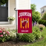 Miami Heat Garden Flag Custom Distressed Stripes Red Best Selling