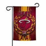 Miami Heat Garden Flag Custom Laurel Wreath Red Best Selling