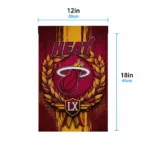 Miami Heat Garden Flag Custom Laurel Wreath Red Best Selling