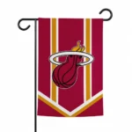Miami Heat Garden Flag Customized Chevron Stripes Red Best Selling