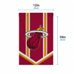 Miami Heat Garden Flag Customized Chevron Stripes Red Best Selling