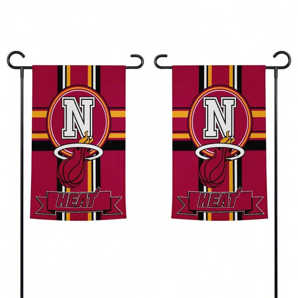 Miami Heat Garden Flag Customized Circle Medallion Red Fashion Forward Miami Heat Garden Flag Customized Circle Medallion Red Fashion Forward