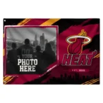 Miami Heat House Flag Custom Framed Photo Red Black Best Selling