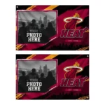 Miami Heat House Flag Custom Framed Photo Red Black Best Selling