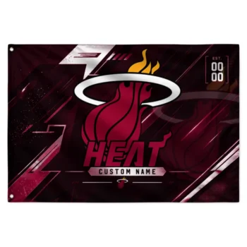 Miami Heat House Flag Custom Speed Slashes Red Best Selling