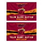 Miami Heat House Flag Customized Brushed Streaks Red Best Selling