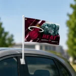 Miami Heat House Flag Personalized Diagonal Stripes Red Best Selling