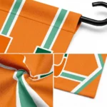 Miami Hurricanes Garden Flag Custom Chevron Stripes Orange Best Selling