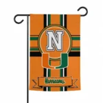 Miami Hurricanes Garden Flag Custom Circle Medallion Orange Best Selling