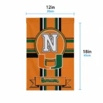 Miami Hurricanes Garden Flag Custom Circle Medallion Orange Best Selling