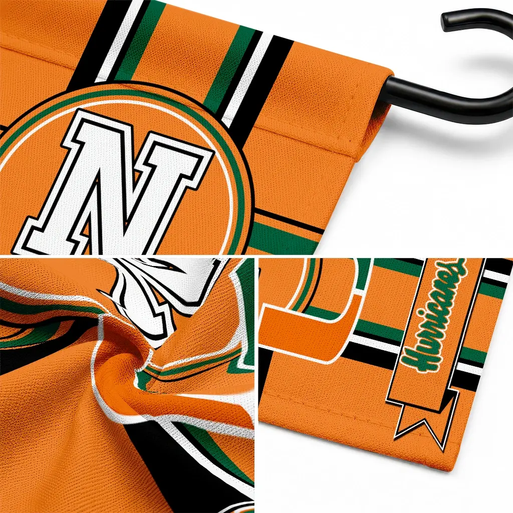 Miami Hurricanes Garden Flag Custom Circle Medallion Orange Latest Model Miami Hurricanes Garden Flag Custom Circle Medallion Orange Latest Model