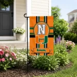 Miami Hurricanes Garden Flag Custom Circle Medallion Orange Best Selling