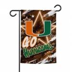 Miami Hurricanes Garden Flag Customized Glowing Star Orange Best Selling