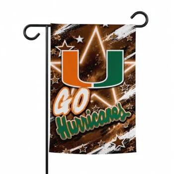 Miami Hurricanes Garden Flag Customized Glowing Star Orange Best Selling