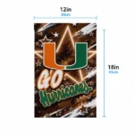 Miami Hurricanes Garden Flag Customized Glowing Star Orange Best Selling