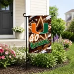 Miami Hurricanes Garden Flag Customized Glowing Star Orange Best Selling