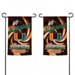 Miami Hurricanes Garden Flag Customized Swirl Vortex Orange Best Selling