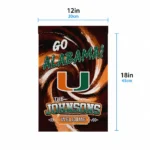 Miami Hurricanes Garden Flag Customized Swirl Vortex Orange Best Selling