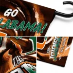 Miami Hurricanes Garden Flag Customized Swirl Vortex Orange Best Selling