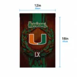 Miami Hurricanes Garden Flag Personalized Laurel Wreath Orange Best Selling