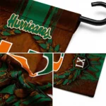Miami Hurricanes Garden Flag Personalized Laurel Wreath Orange Best Selling
