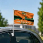 Miami Hurricanes House Flag Custom Brushed Streaks Orange Best Selling