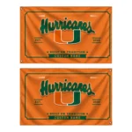 Miami Hurricanes House Flag Custom Ornate Border Orange Best Selling