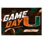 Miami Hurricanes House Flag Customized Action Streaks Orange Best Selling
