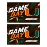 Miami Hurricanes House Flag Customized Action Streaks Orange Best Selling