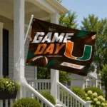 Miami Hurricanes House Flag Customized Action Streaks Orange Best Selling
