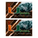 Miami Hurricanes House Flag Customized Diagonal Stripes Orange Best Selling