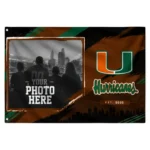 Miami Hurricanes House Flag Personalized Framed Photo Orange Black Best Selling