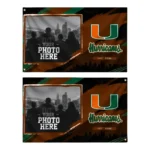 Miami Hurricanes House Flag Personalized Framed Photo Orange Black Best Selling
