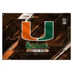 Miami Hurricanes House Flag Personalized Speed Slashes Orange Best Selling