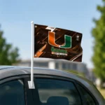 Miami Hurricanes House Flag Personalized Speed Slashes Orange Best Selling