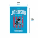 Miami Marlins Garden Flag Custom Distressed Stripes Blue Best Selling