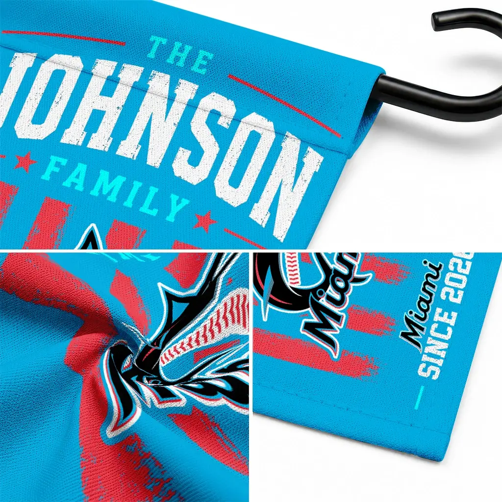 Miami Marlins Garden Flag Custom Distressed Stripes Blue Latest Model Miami Marlins Garden Flag Custom Distressed Stripes Blue Latest Model