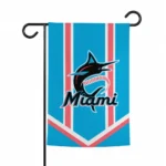 Miami Marlins Garden Flag Customized Chevron Stripes Blue Best Selling