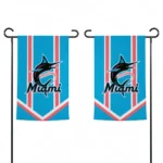 Miami Marlins Garden Flag Customized Chevron Stripes Blue Best Selling