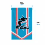 Miami Marlins Garden Flag Customized Chevron Stripes Blue Best Selling