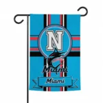 Miami Marlins Garden Flag Customized Circle Medallion Blue Best Selling