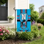Miami Marlins Garden Flag Customized Circle Medallion Blue Best Selling