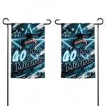 Miami Marlins Garden Flag Personalized Glowing Star Blue Best Selling